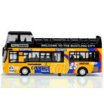 Kovový autobus s otvárateľnýmí dverami zelený